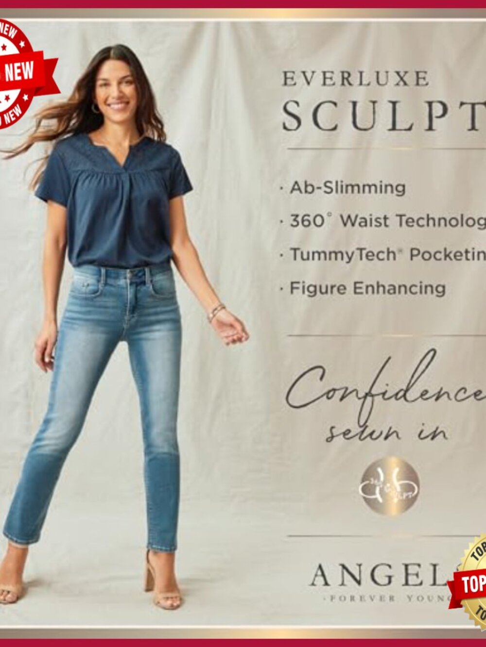Sculpting Bootcut Jeans with Stretch Denim, Figure Enhancing Fit - Picture 4 of 7